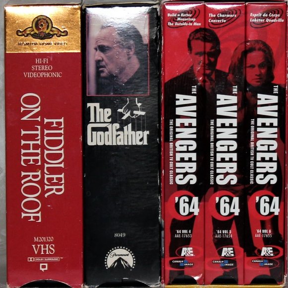 Vintage VHS Movies Box Sets | The Godfather | The Avengers | Fiddler on the Roof - Picture 2 of 10